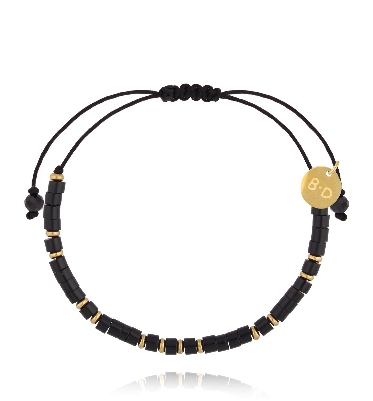 Bransoletka z czarnymi agatami BMT0278