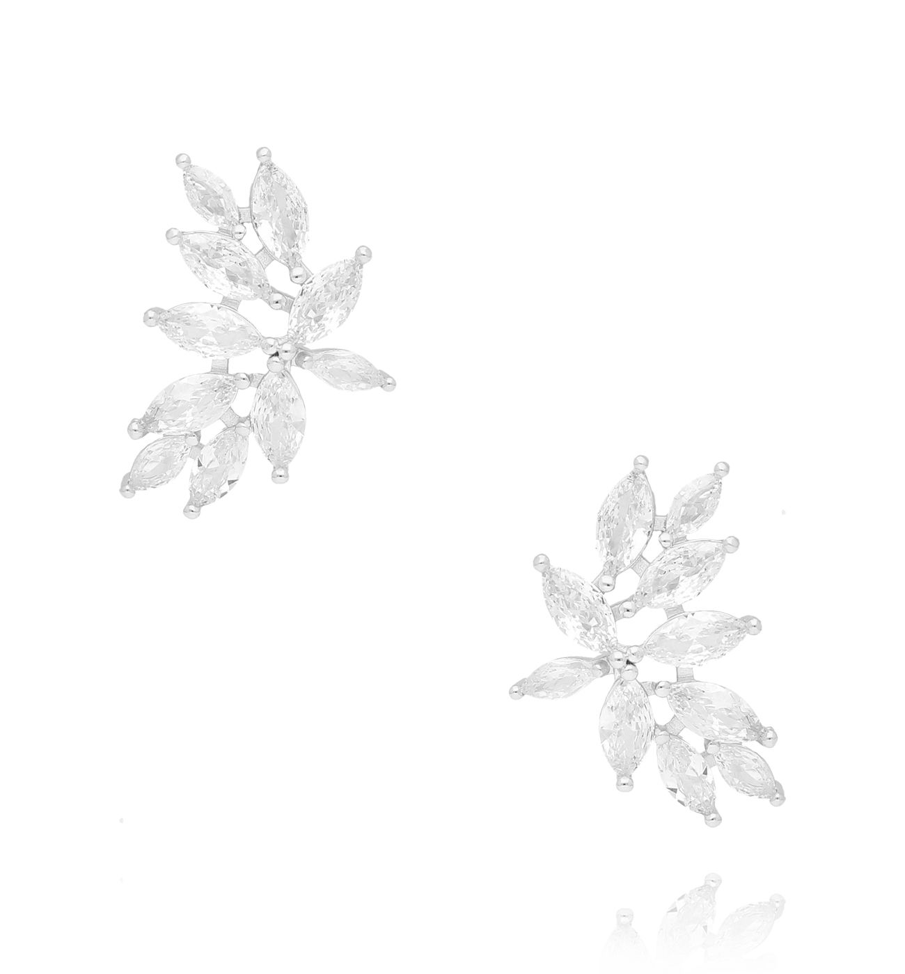 Kolczyki srebrne z kryształkami Souhait - By Dziubeka