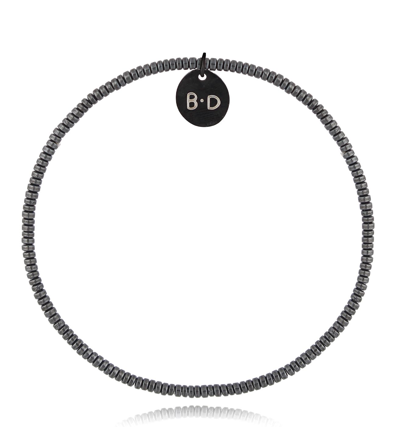 Bransoletka ze stalowymi hematytami Ello - By Dziubeka