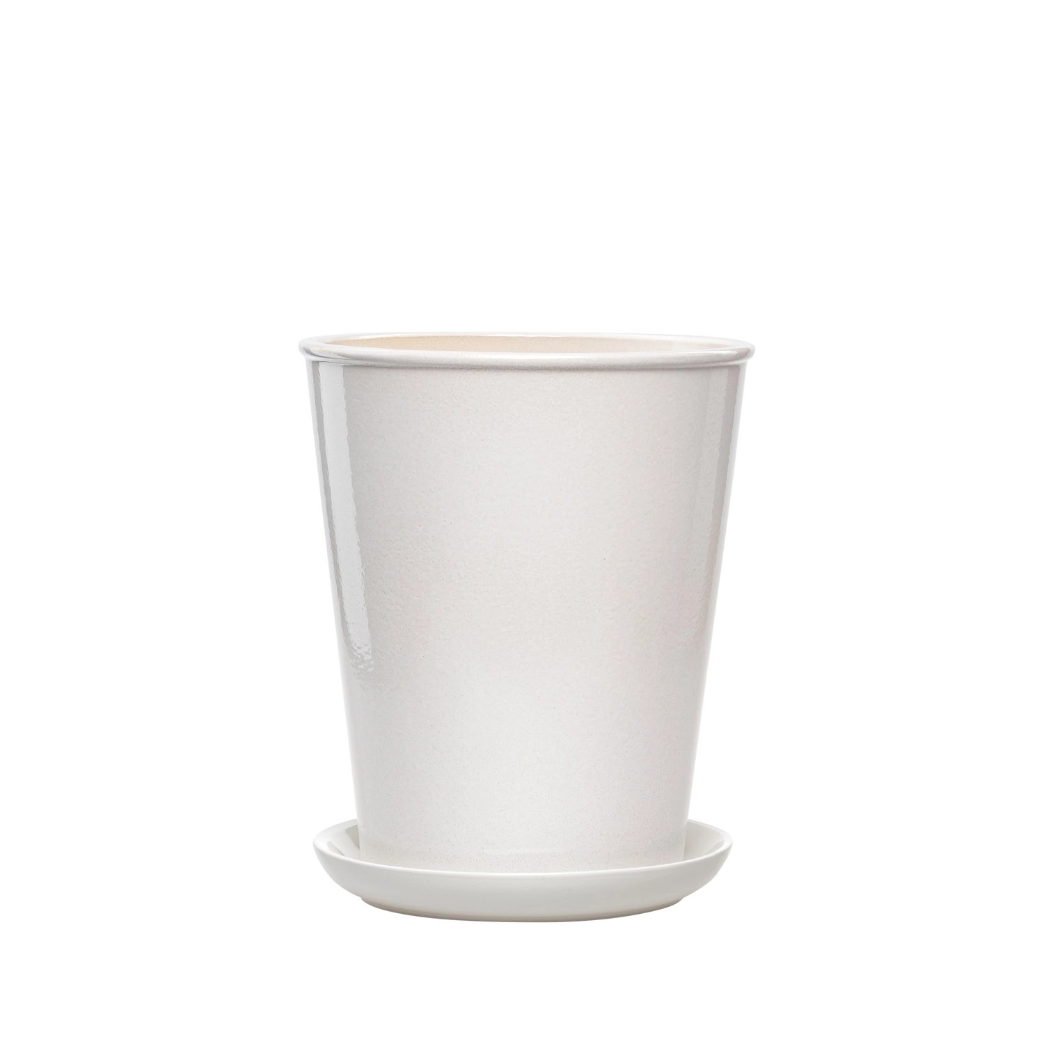 Donica z podstawką Palma biała - 25 cm