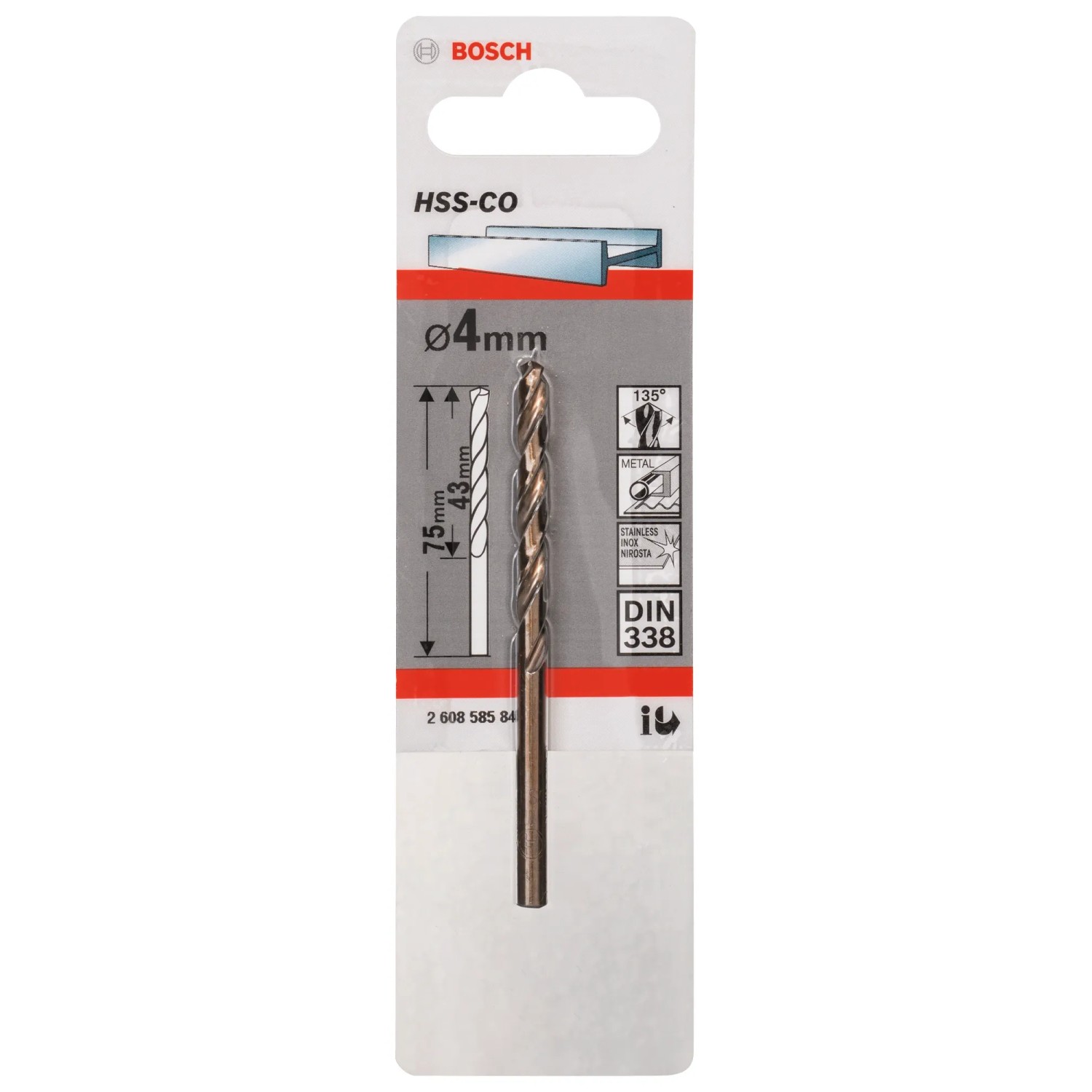Bosch Professional Wiertło do metalu HSS-Co 4x75 mm