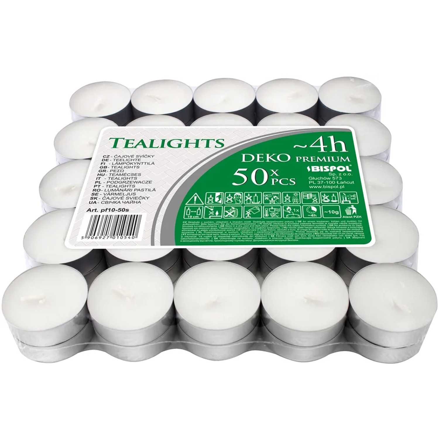 Świece Tea lights białe 4h