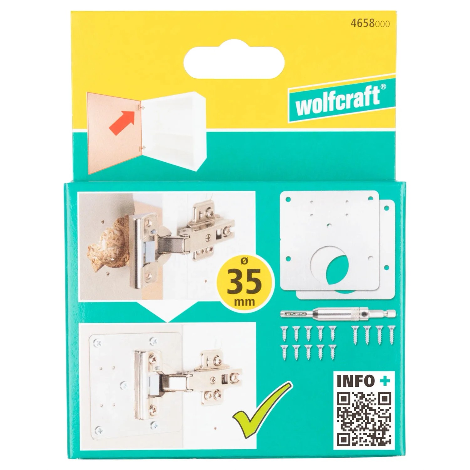 Wolfcraft Zestaw naprawczy do zawiasów od frontu