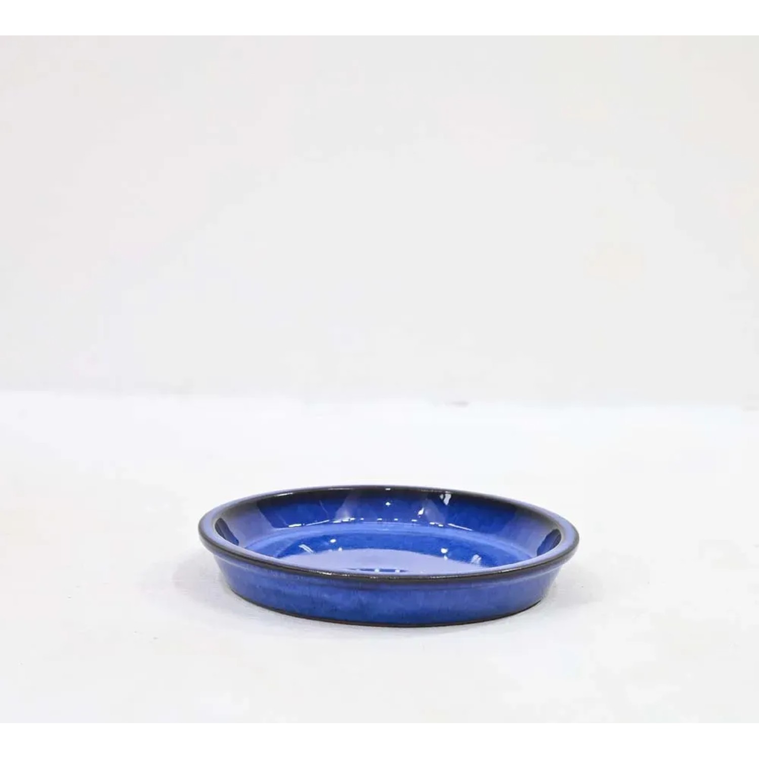 Podstawka ceramiczna szkliwiona niebieska - 41 cm