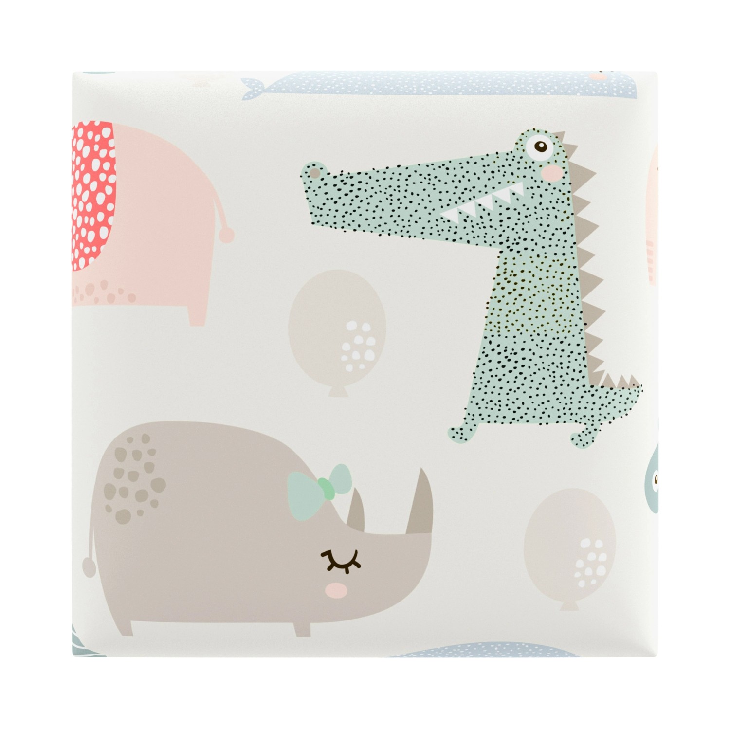 Panel tapicerowany KIDS Zoo Print Multi 30 x 30 cm