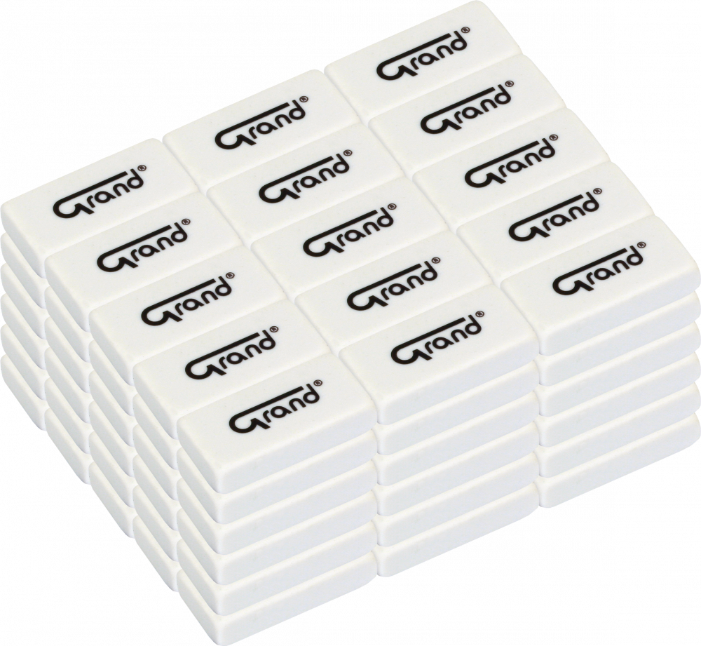 90x Gumka ołówkowa Grand GR-345, 40x20x10mm, biały