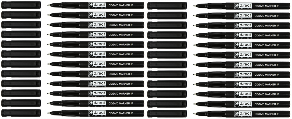 12x Foliopis D.Rect, okrągła, 0.7 mm, czarny