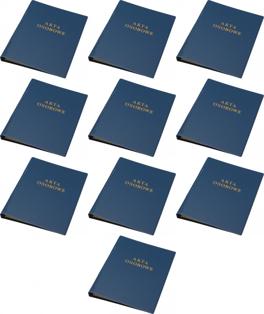 10x Teczka do akt osobowych Panta Plast, A4, PVC, granatowy