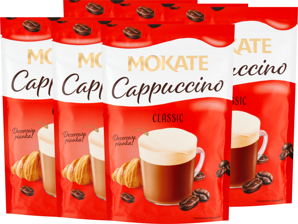 6x Kawa rozpuszczalna Mokate Cappuccino, Classic, 110g