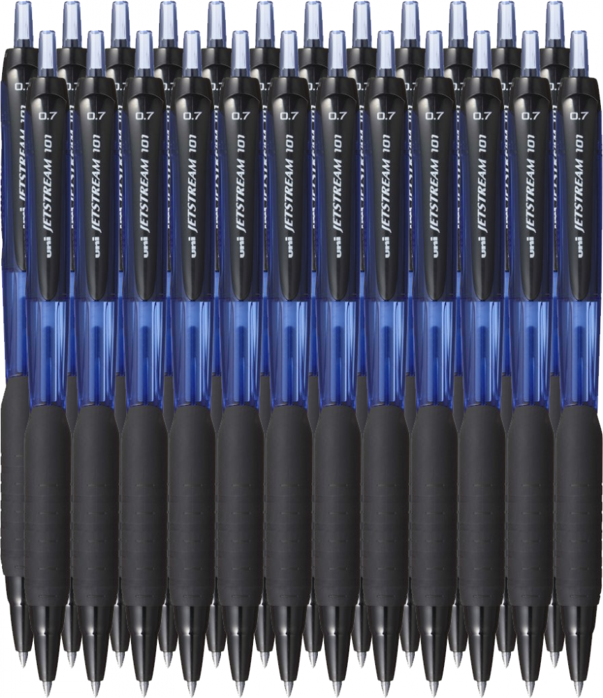 24x Długopis automatyczny Uni SXN-101 Jetstream, 0.7mm, niebieski