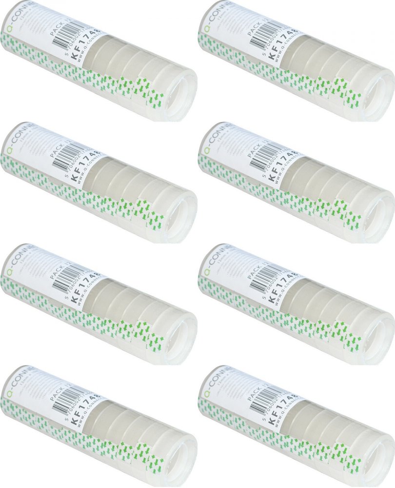 8x Taśma klejąca Q-Connect, 12mmx10m, 12 sztuk, przezroczysty