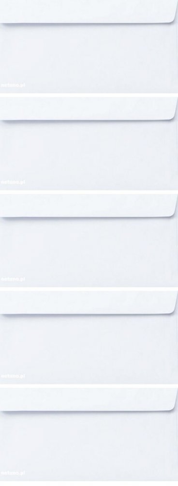 5x Koperta standardowa NC Koperty, DL, klejona na mokro NK, 50 sztuk, biały