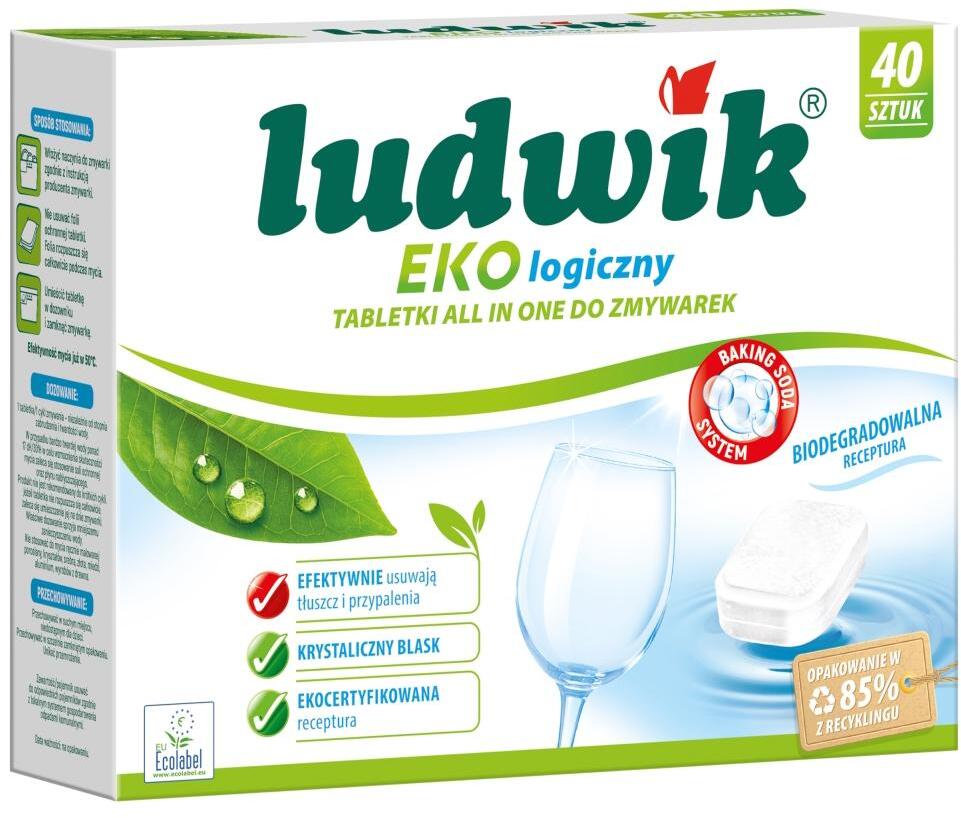 Tabletki do zmywarek Ludwik Ekologiczny All in One, 720g, 40 sztuk