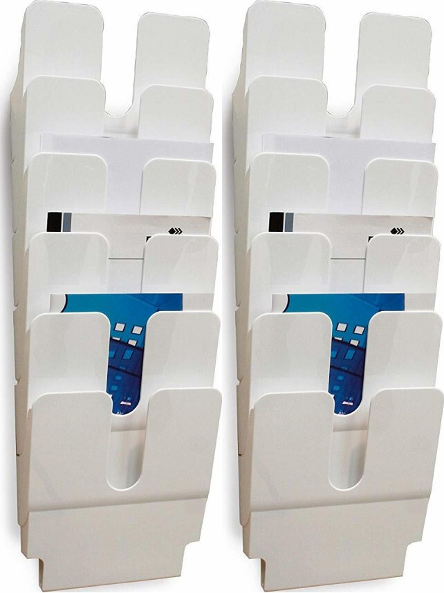 2x Pojemnik na dokumenty Durable Flexiplus 6, pionowy, A4, zestaw 6 sztuk, biały