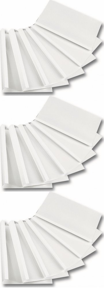 3x Okładki do bindowania Opus O.Thermolux, do termobindownicy, A4, 3mm, 100 sztuk, biały