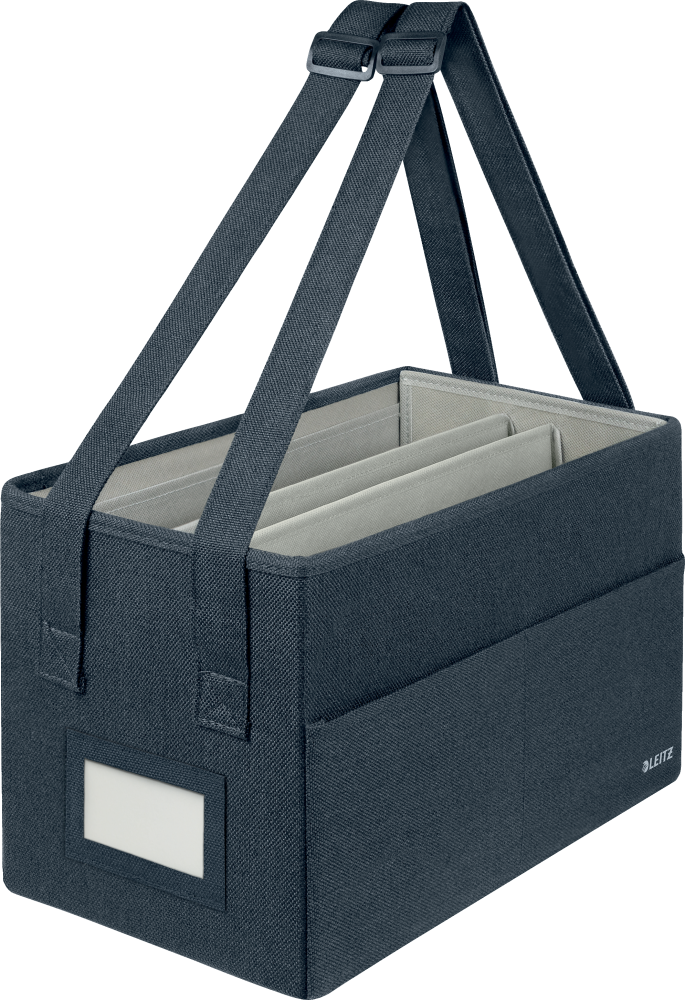 Torba na akcesoria Leitz Fabric, do pracy przy „gorących biurkach” , 200x210x355mm, szary ciemny