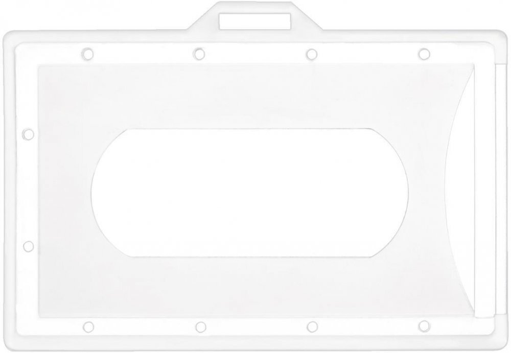 Outlet: USZKODZONE OPAKOWANIE Holder do identyfikatorów Argo, bez taśmy, 92x59mm, 50 sztuk, przezroczysty