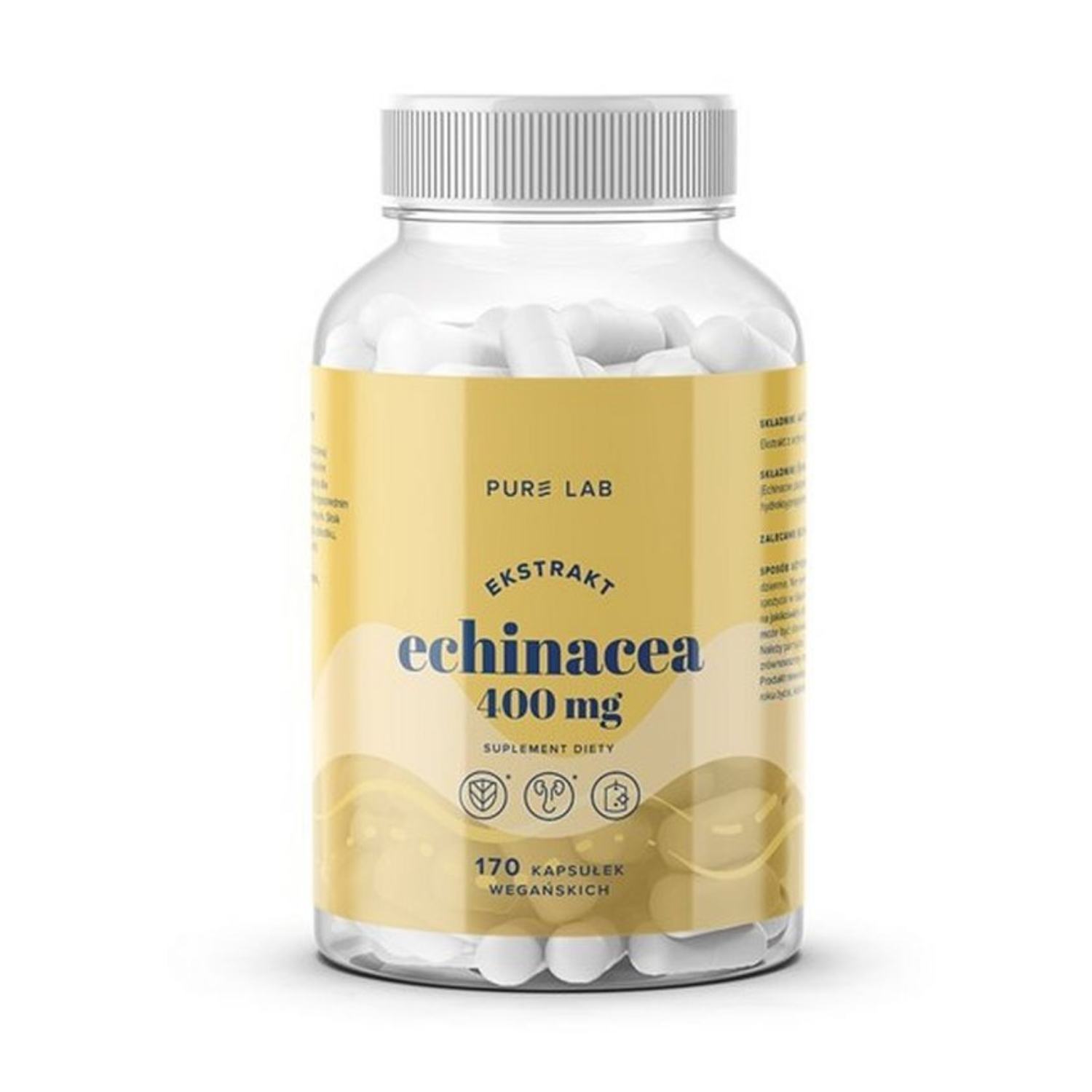 Aura herbals, pure lab ekstrakt z echinacea 400 mg, 170 kapsułek (data ważności: 06.06.2026)