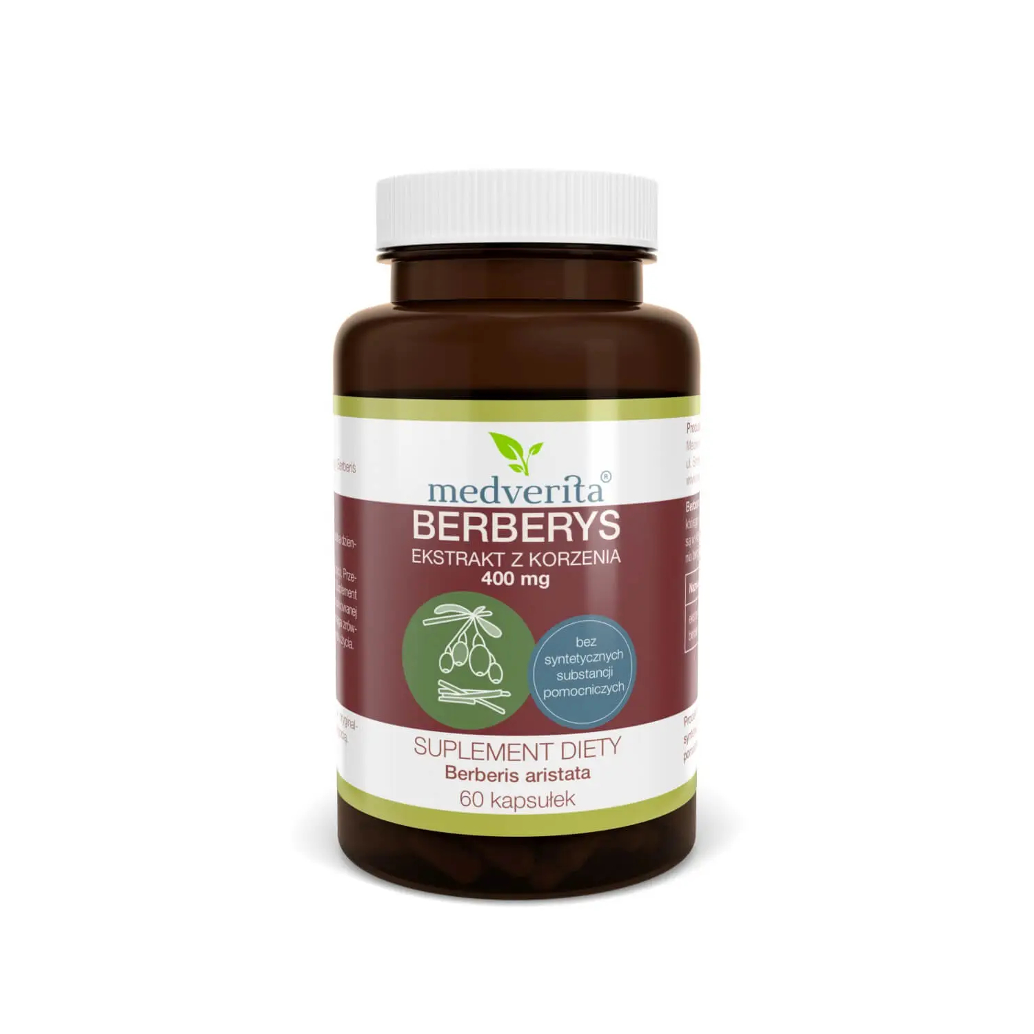 Medverita berberys, ekstrakt z korzenia, 60 kapsułek
