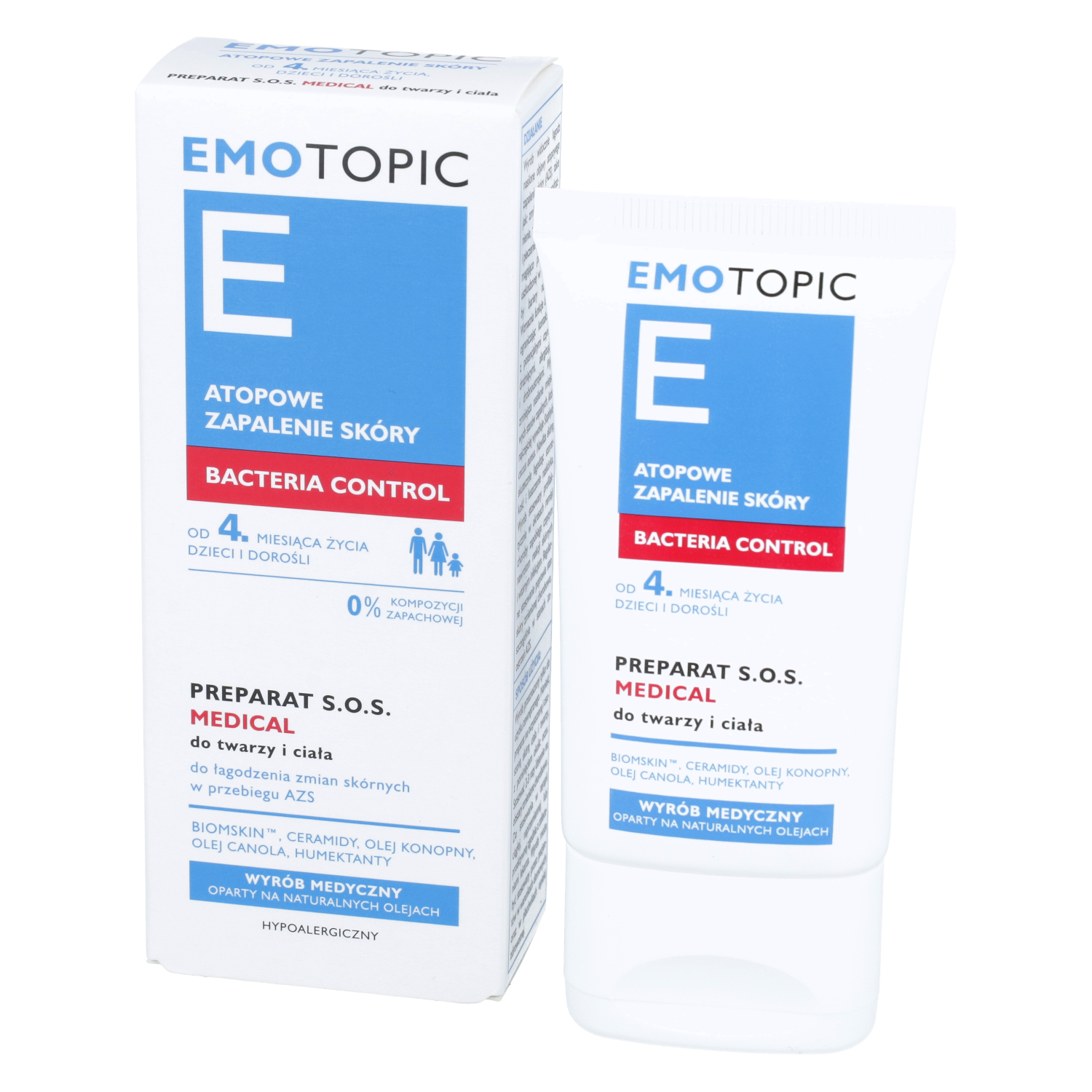 Emotopic e - preparat s.o.s. medical, do twarzy i ciała, od 4. miesiąca życia, 30 ml