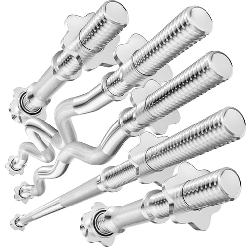 Ensemble de barres de musculation: barre droite, barre curl EZ, super curl EZ et barres d'haltères courtes