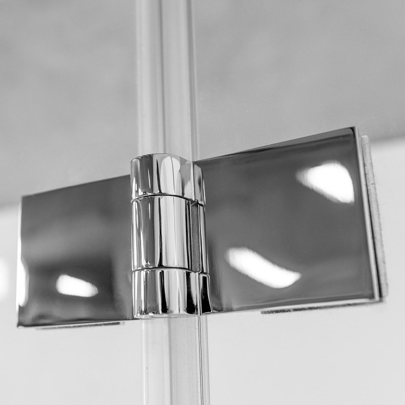 Besco Prestigio parawan nawannowy 80x150 cm dwuskrzydłowy szkło przezroczyste PP-2S