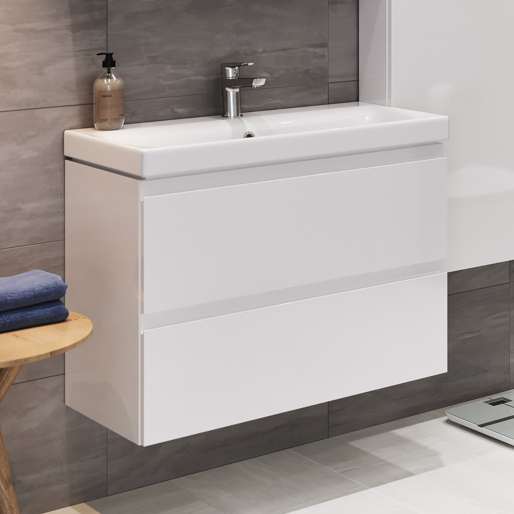 Cersanit Moduo szafka 79,5x44,7x57 cm podumywalkowa wisząca biała S590-008-DSM - Wysyłka w 24h