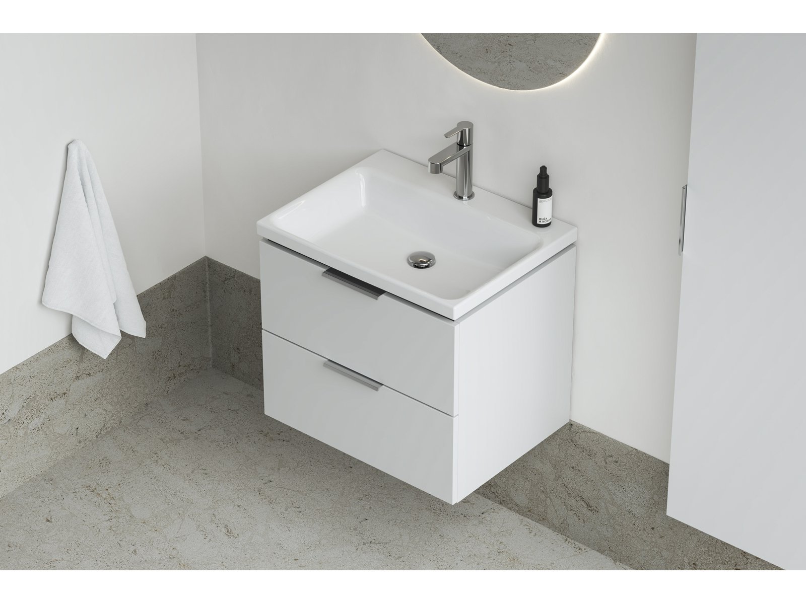 Ravak Comfort umywalka 60x46 cm meblowa prostokątna biała XJX01260001