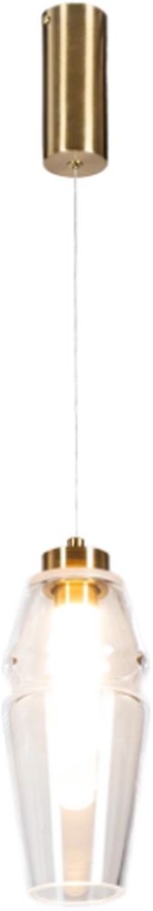 Altavola Design Opal lampa wisząca 1x6 W przezroczysta-złota LA025/P_clear