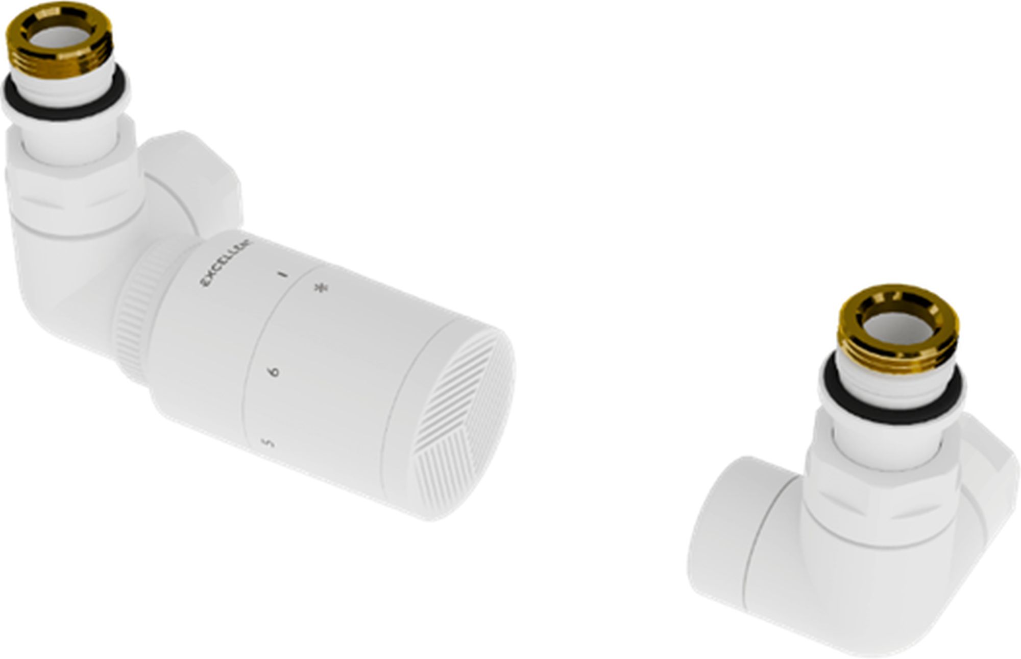 Excellent Caldo zawór trójosiowy termostatyczny biały GREX.CA20.L.TT.WH