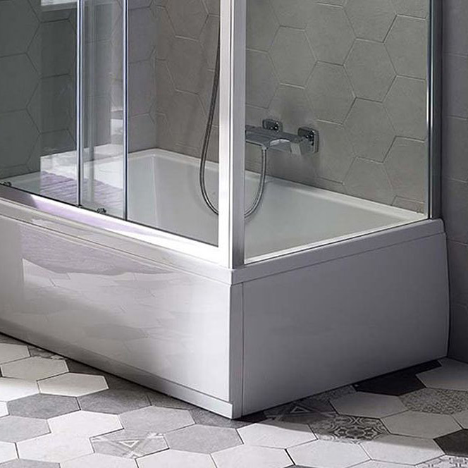 Polysan Deep Plain obudowa do brodzika 120 cm frontowa lewa biała 83666