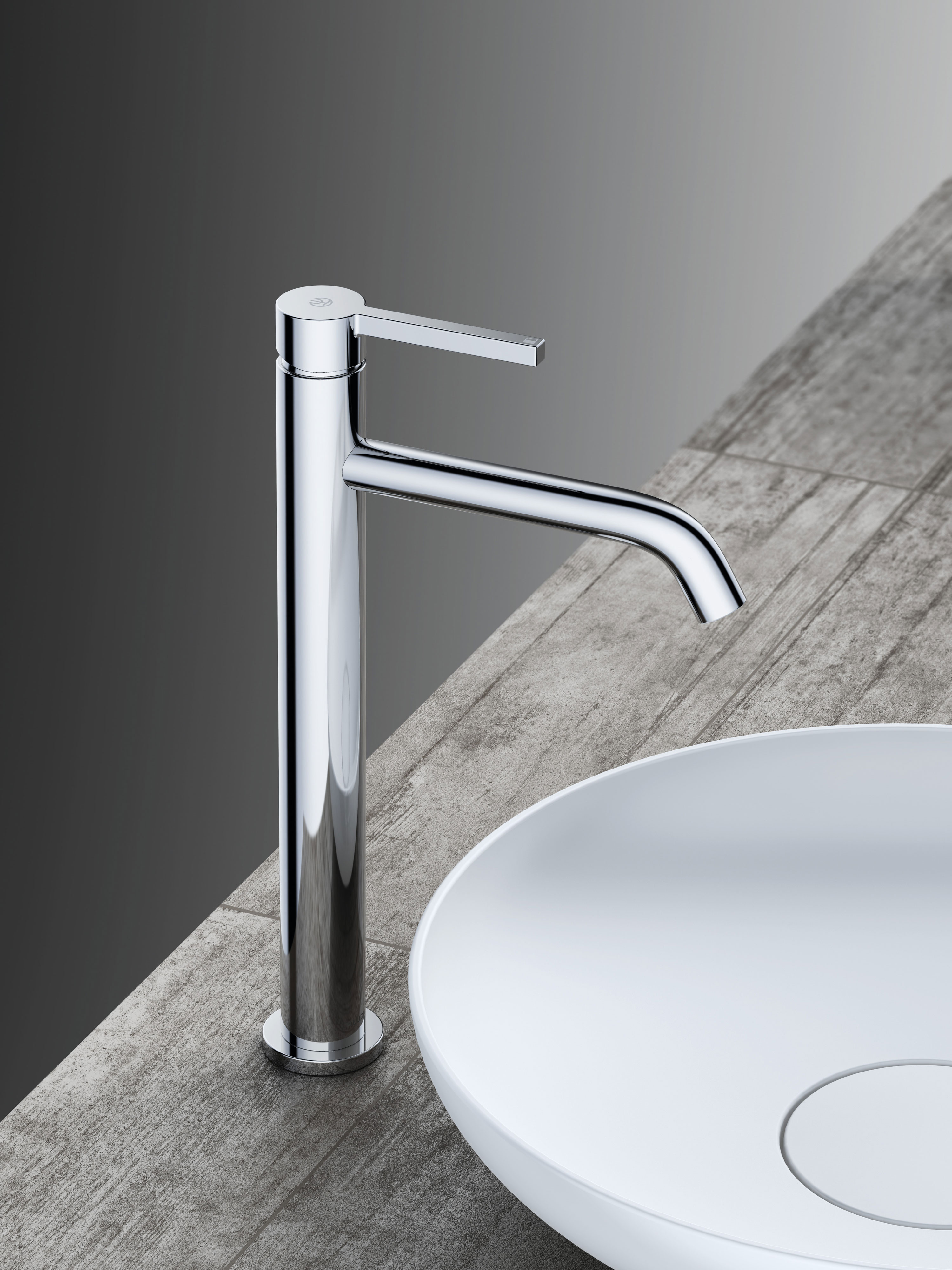 Kludi Nova Fonte Pura bateria umywalkowa stojąca brązowy szczotkowany 20298N115