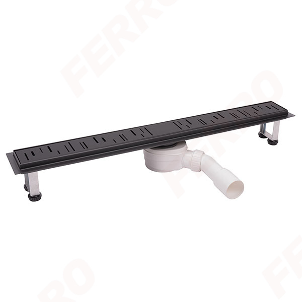 Ferro Ora odpływ prysznicowy 80 cm liniowy czarny mat OL1-80-BL