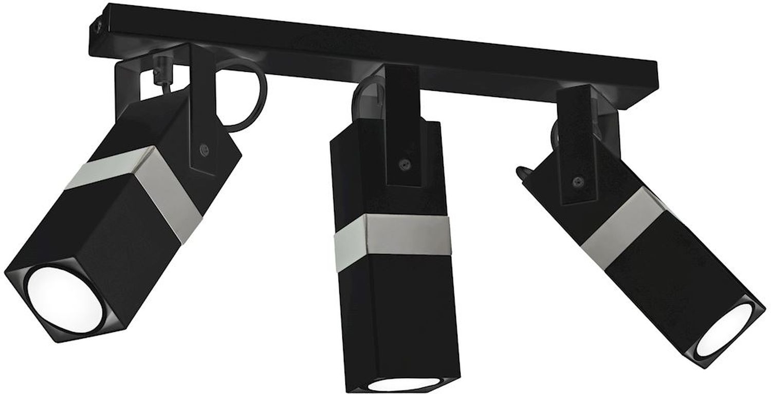 Milagro Vidar lampa podsufitowa 3x8W czarna/chrom MLP6286