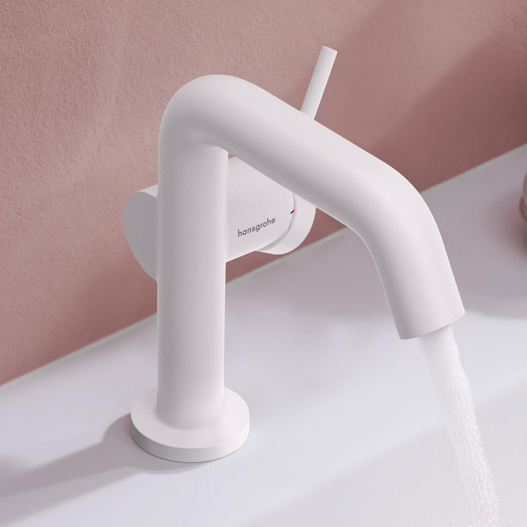 Hansgrohe Tecturis S bateria umywalkowa stojąca CoolStart biały mat 73321700