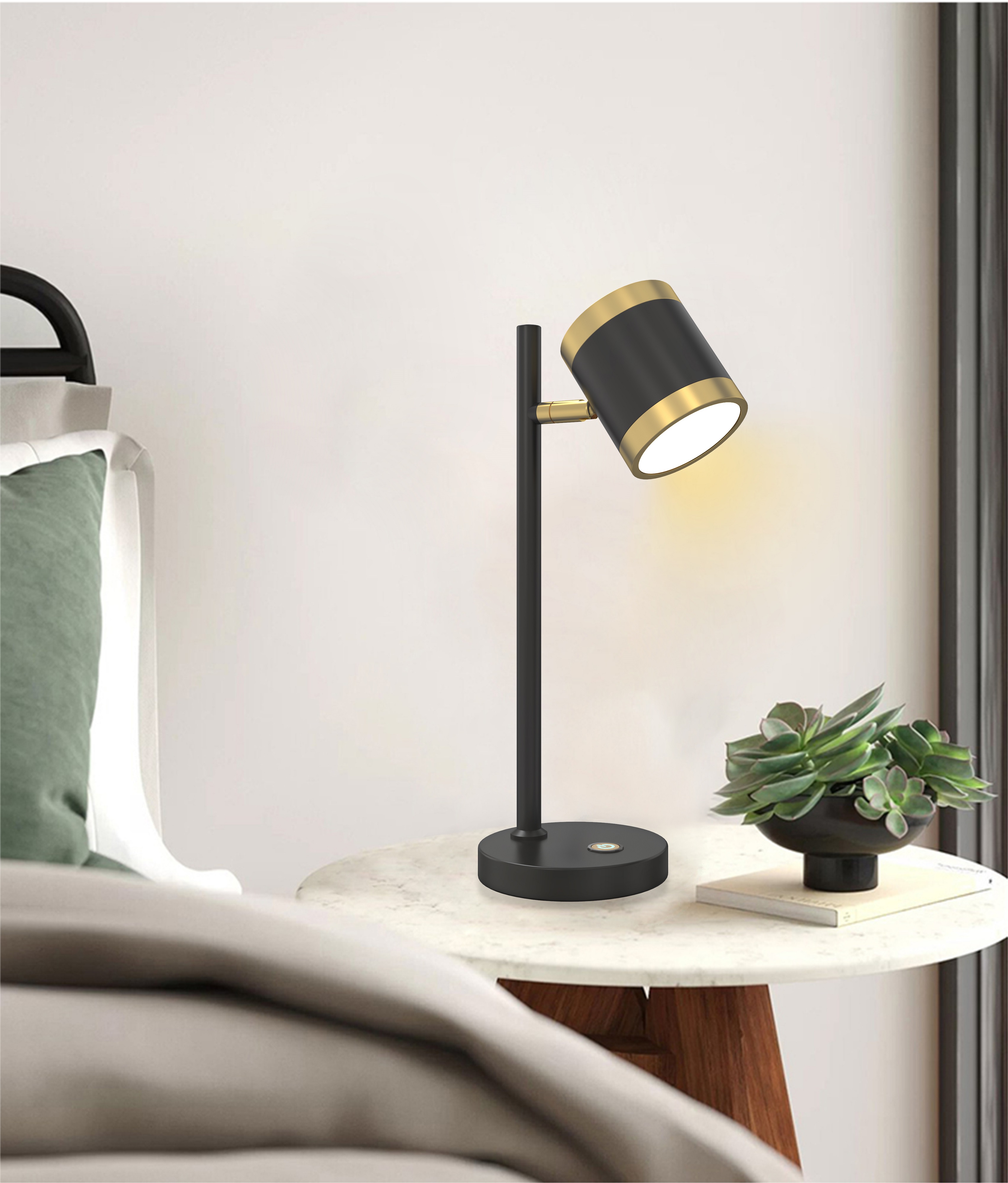 Aviano Toulouse lampa biurkowa 1x10 W czarna 8003-104S