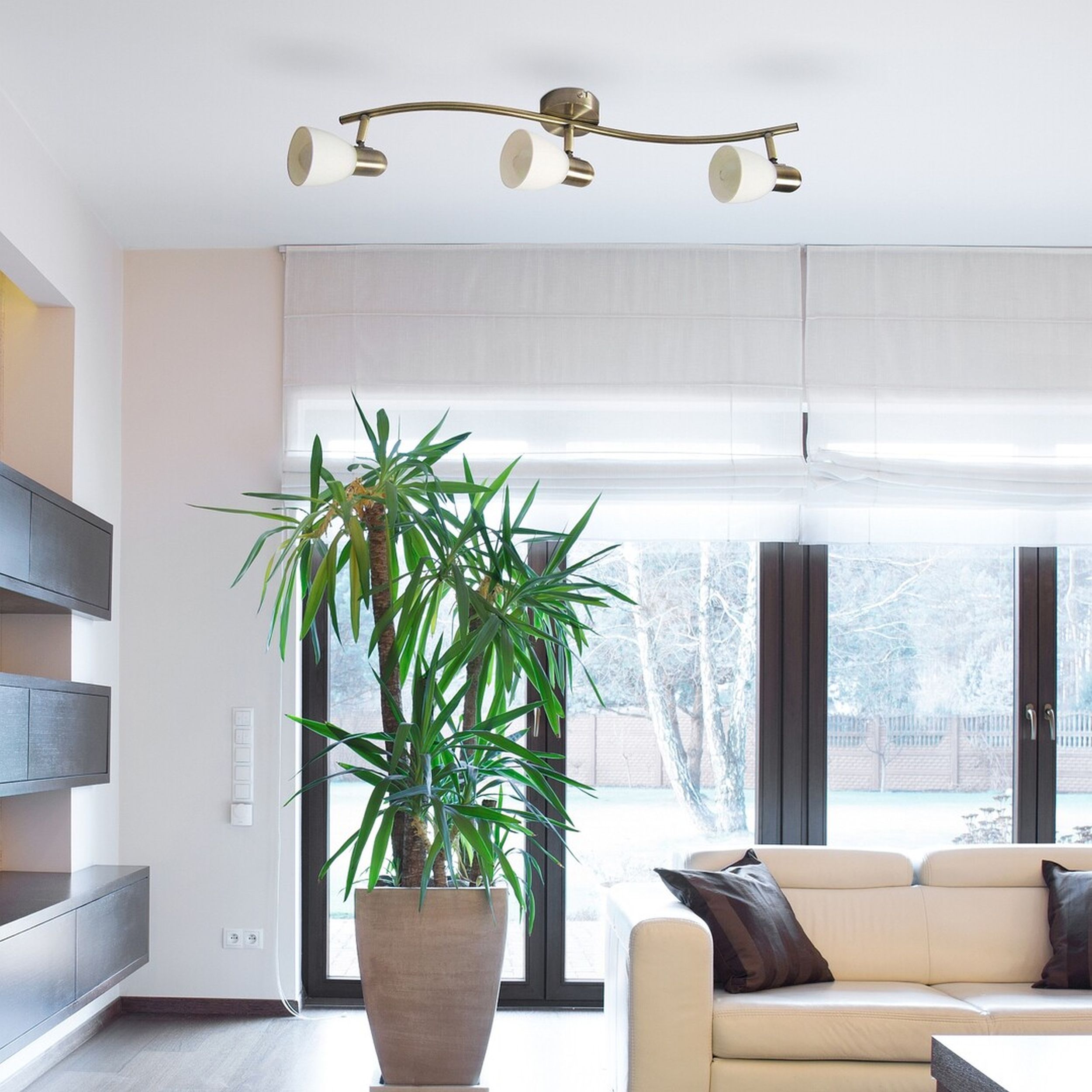 Rabalux Soma lampa podsufitowa 3x40W brązowy/biały 6308