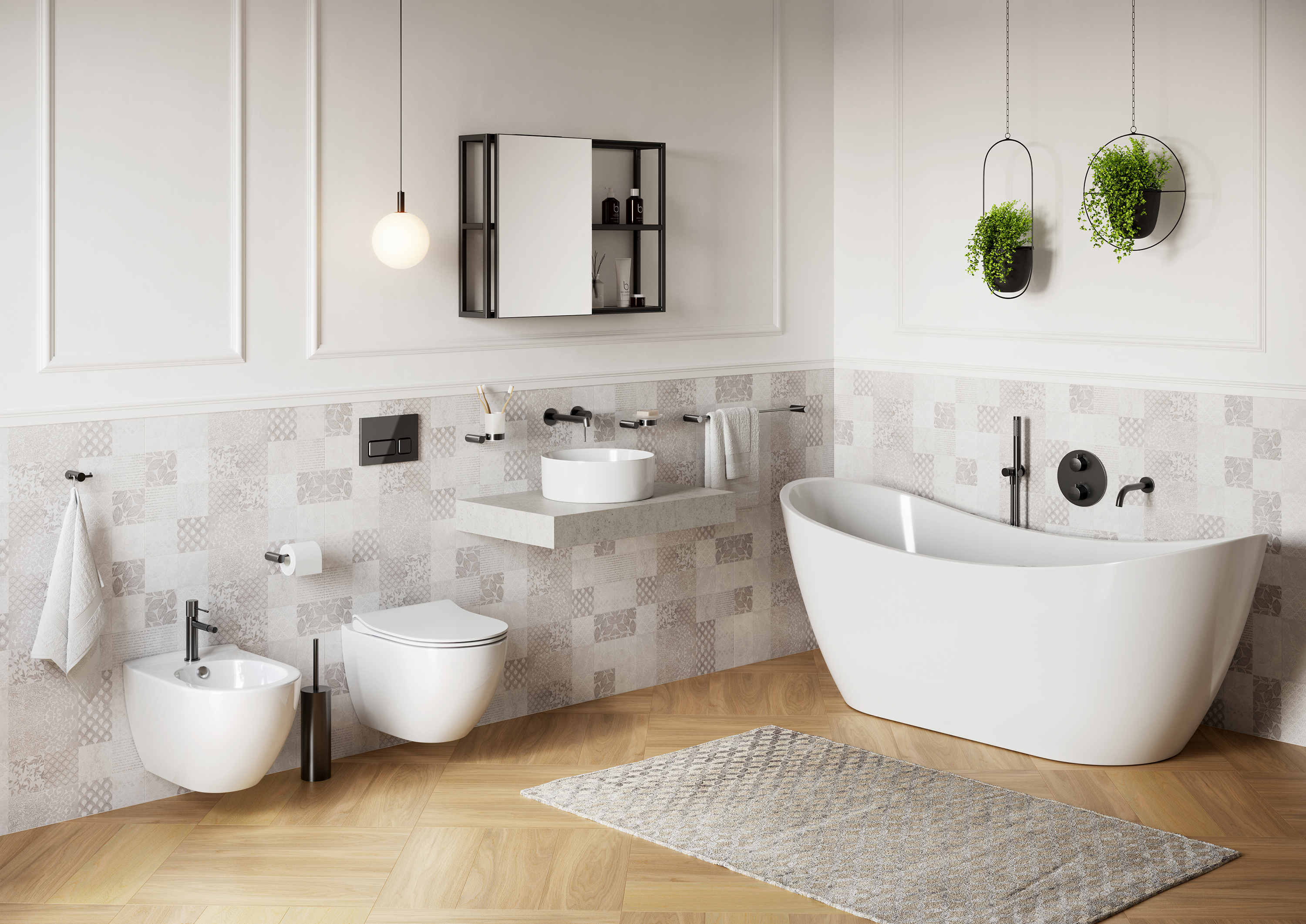 Cersanit Zen mydelniczka ścienna czarna-gun metal S951-896 - Wysyłka w 24h