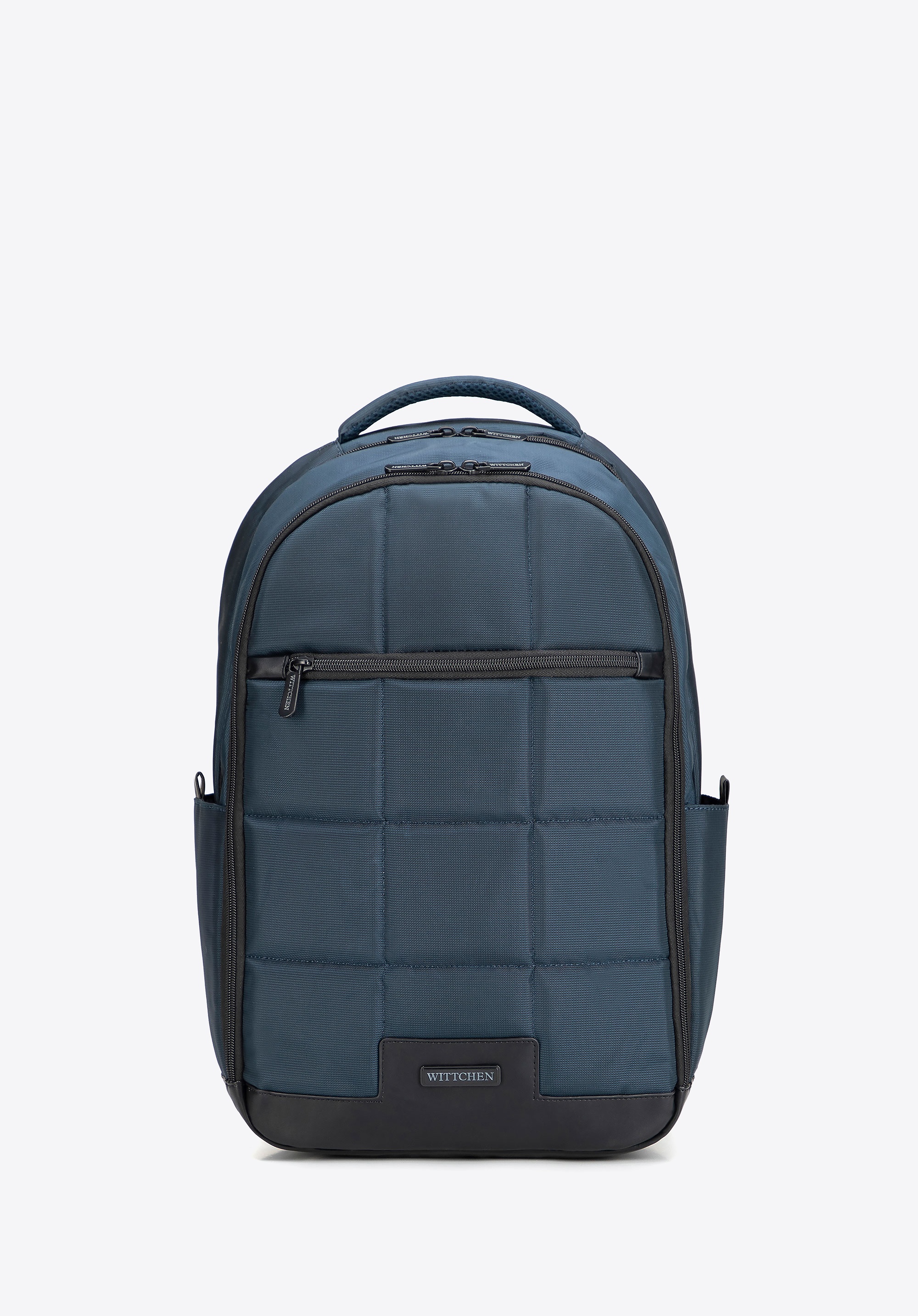 Wielofunkcyjny plecak do samolotu w geometryczny wzór granatowo - czarny