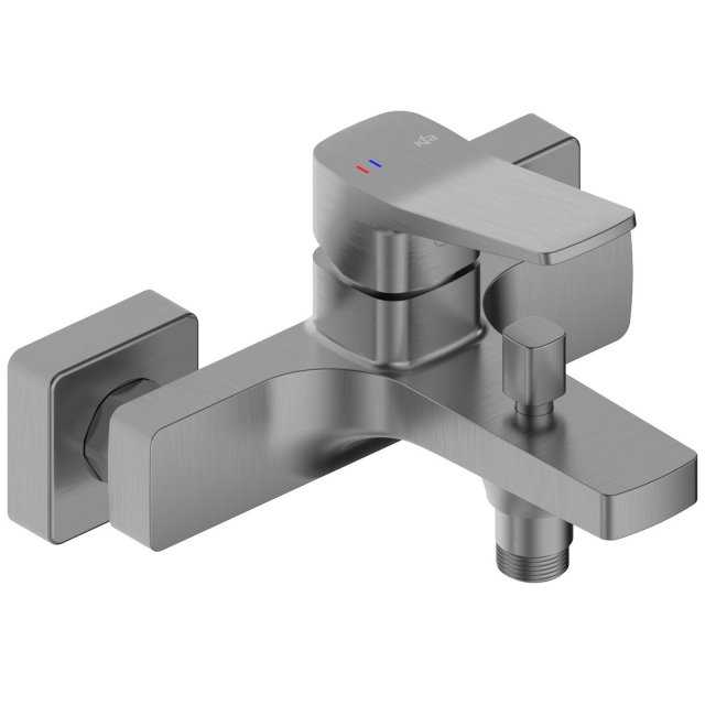 KFA Bateria wannowa MALAGA ścienna gun metal szara PVD 4524-010-61