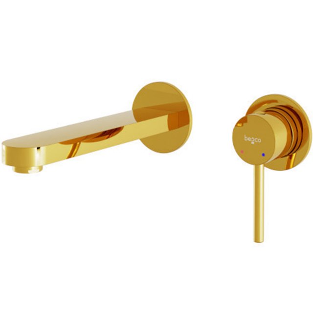 BESCO Zestaw baterii podtynkowych umywalkowych DECCO złoty BU-DS-ZL