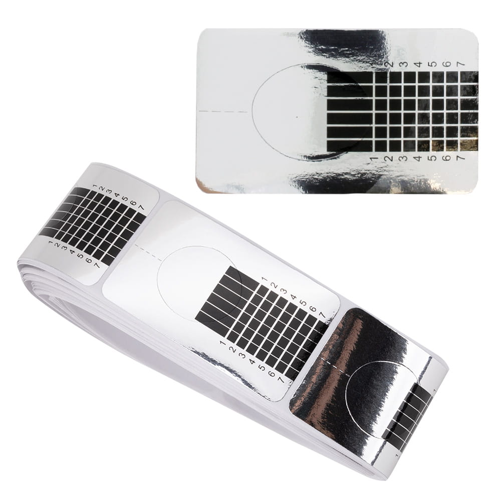 Szablony formy wąskie srebrne 100 szt.