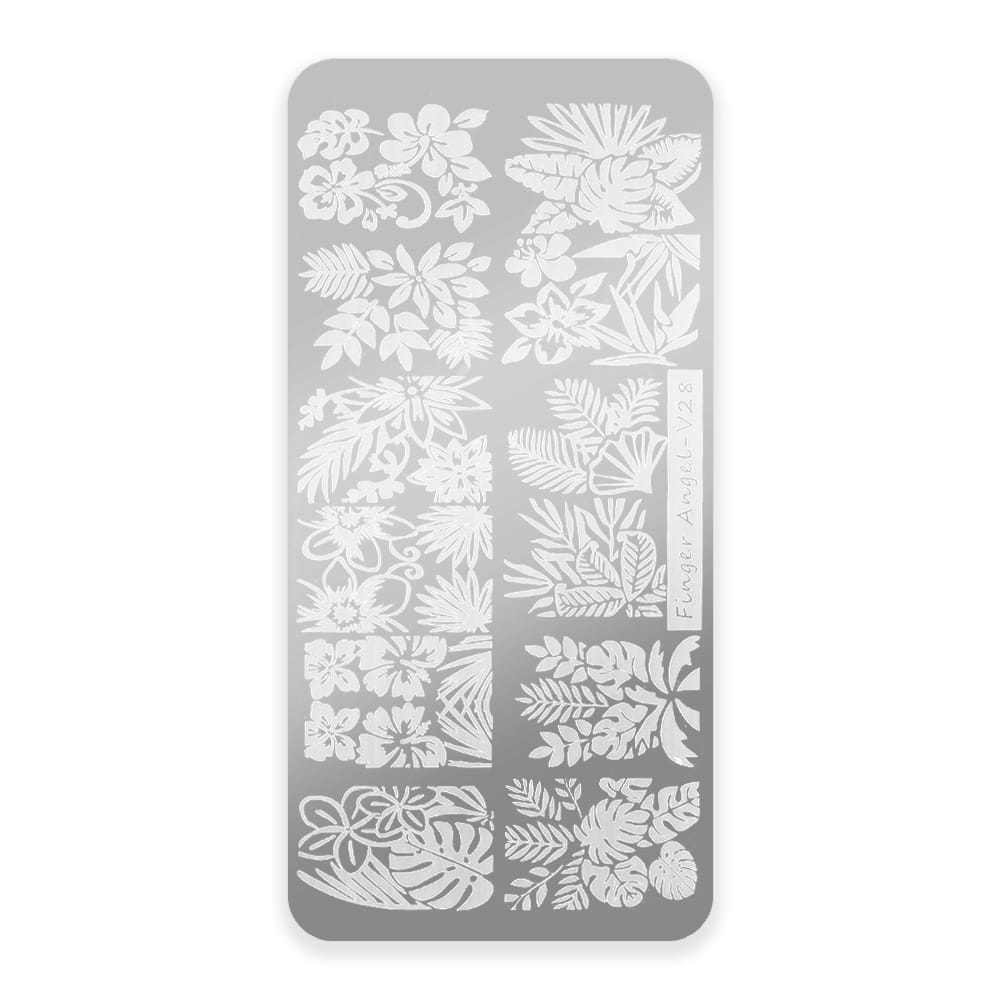 Blaszka do stempli ze wzorkami Finger Angel V28