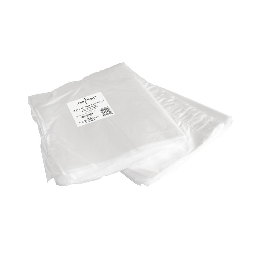 Worki foliowe do pedicure AlleMed HDPE 50x50 + 2 zakładki (50szt)