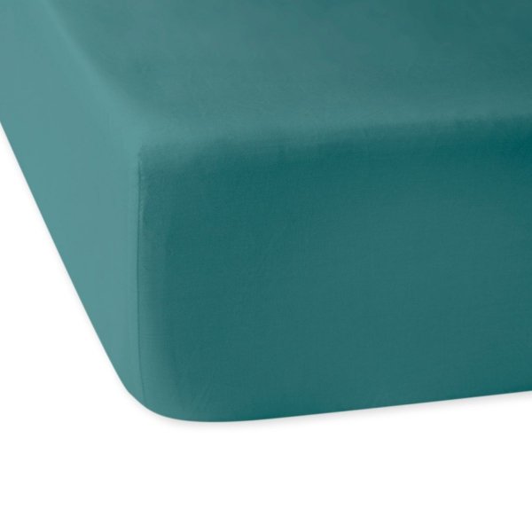 Prześcieradło satynowe z gumką 120x200 - Ciemny turkus 042