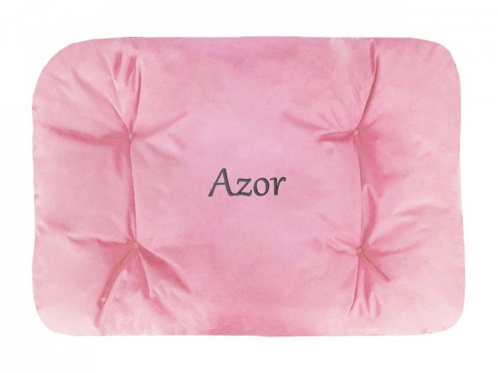 Legowisko Z IMIENIEM TWOJEGO PSA 115x80 cm - różowy