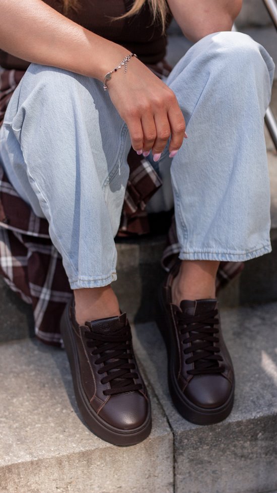 Sneakersy SN41 - 1 Brąz Groch / Brąz