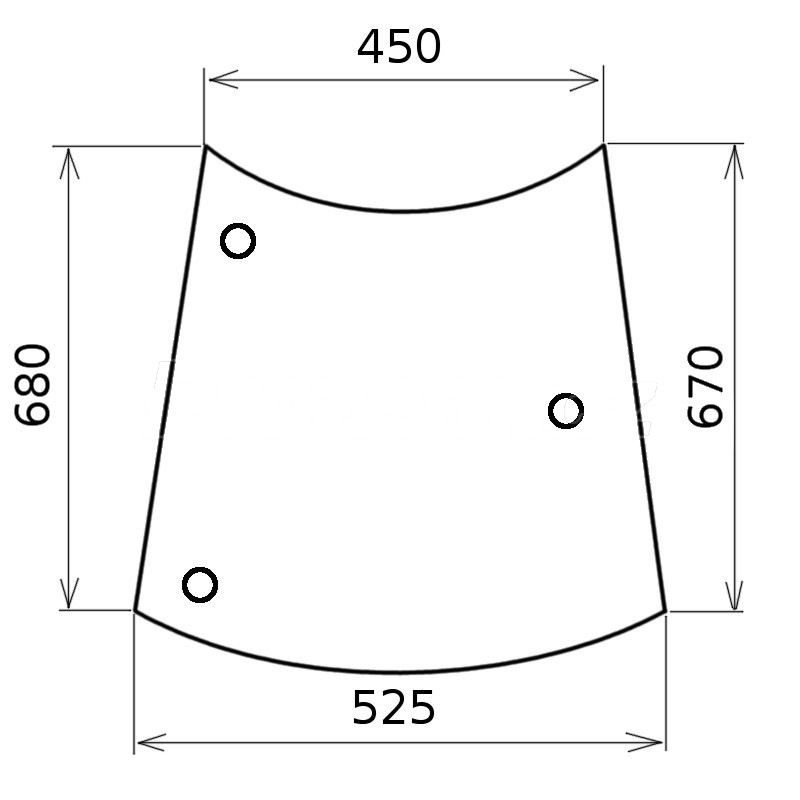 Szyba narożnikowa tylna prawa New Holland Case 84224146 CNH