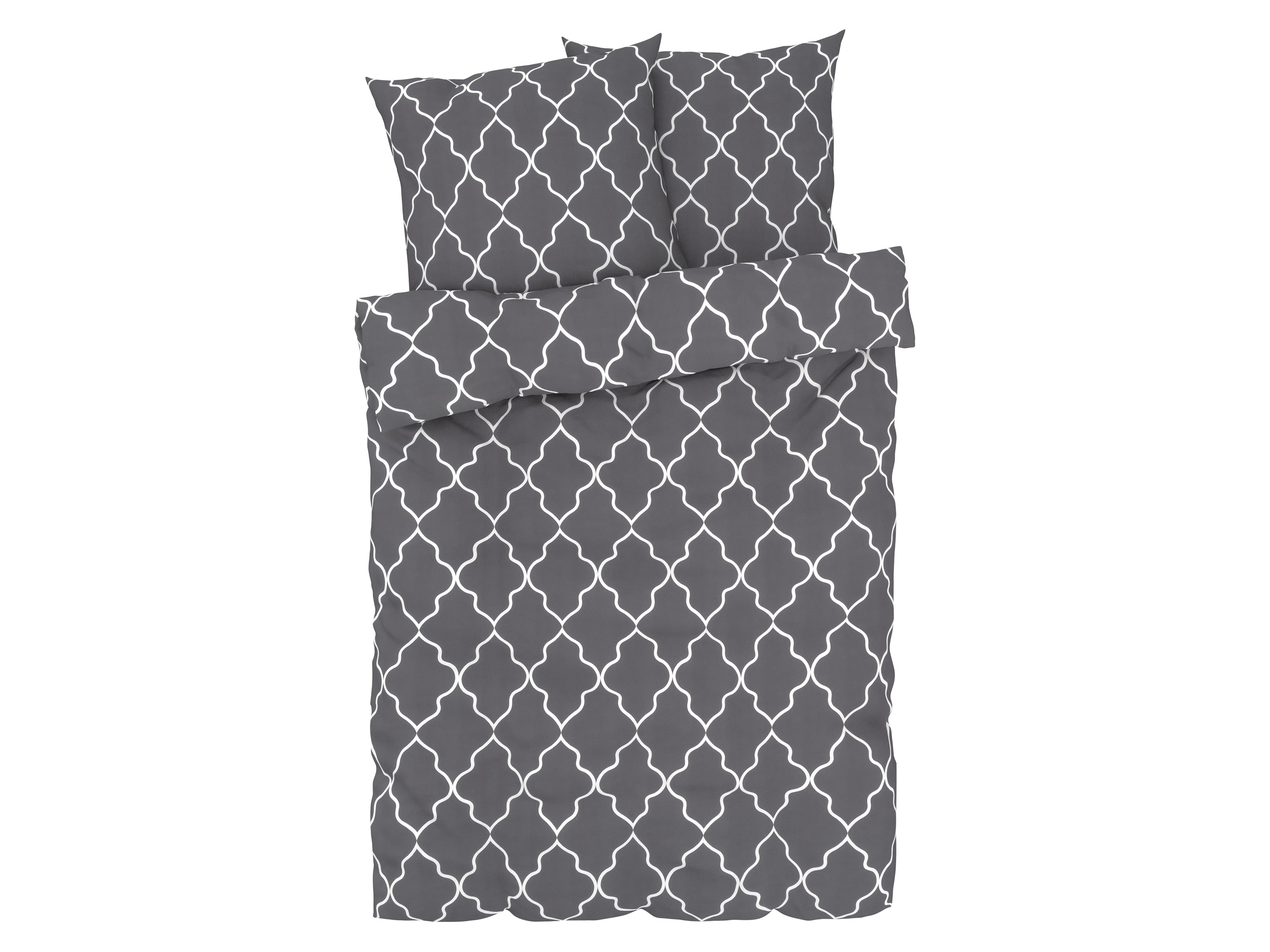 Livarno home Pościel z mikrowłókna satynowego, 160 x 200 cm Ciemnoszary