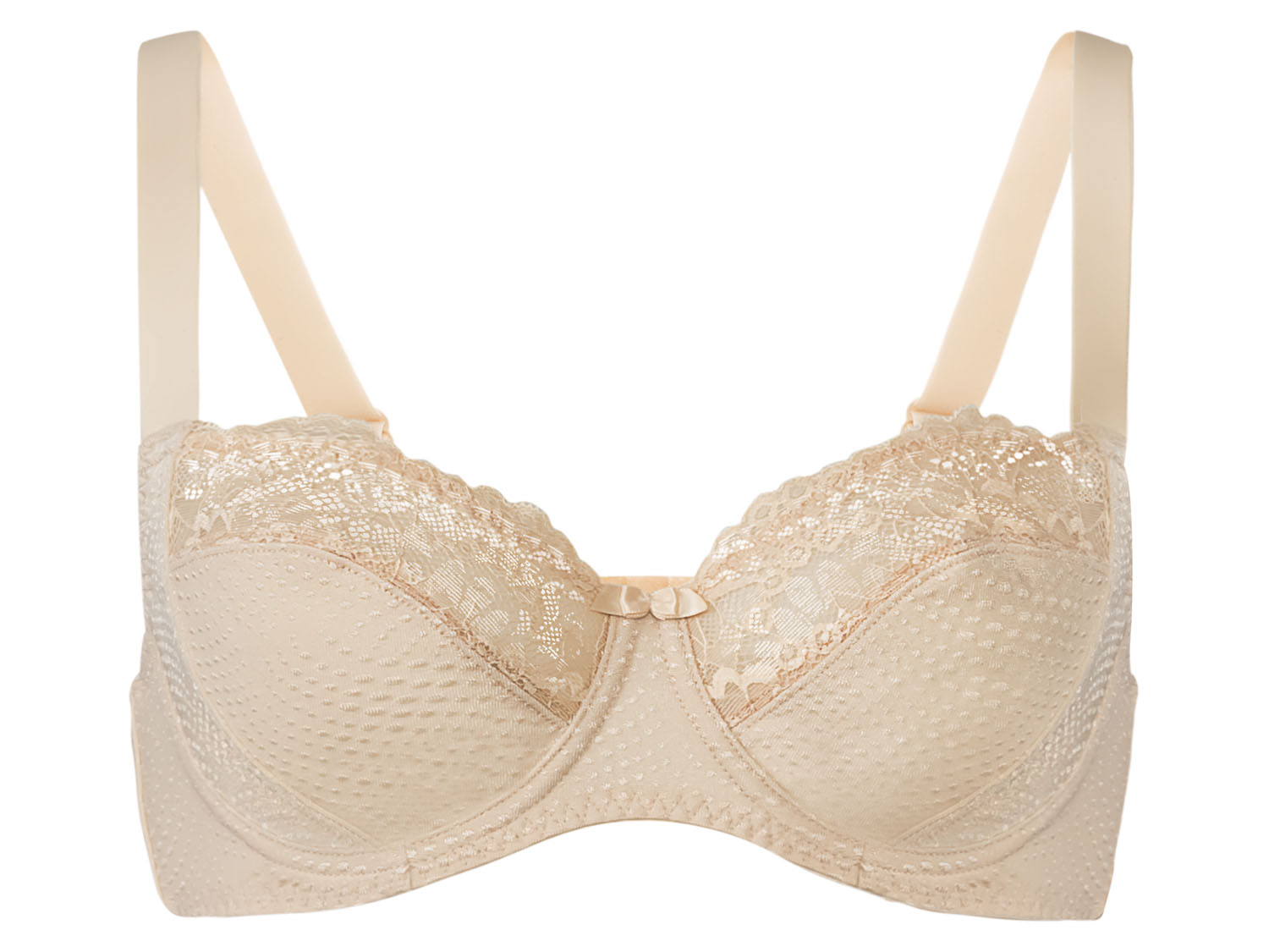 esmara Biustonosz z fiszbinami i koronką 100D, Beżowy